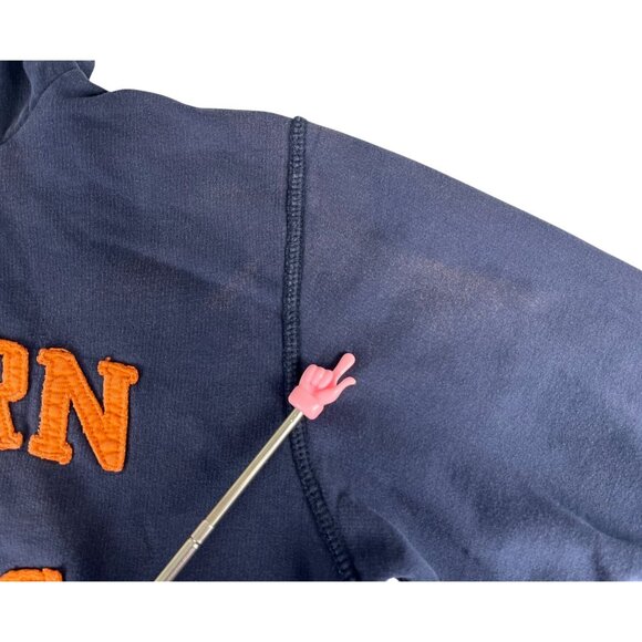 Auburn University Tigers Sweatshirt Men's M Blue Orange Distressed Embroidered - Picture 6 of 15
